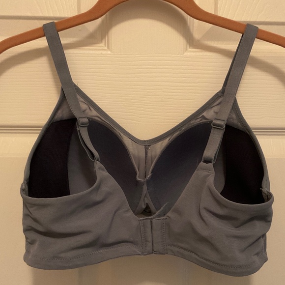 Breezies Mesh Illusions Contour Bra No Underwire 34DD Slate Blue - Picture 4 of 11